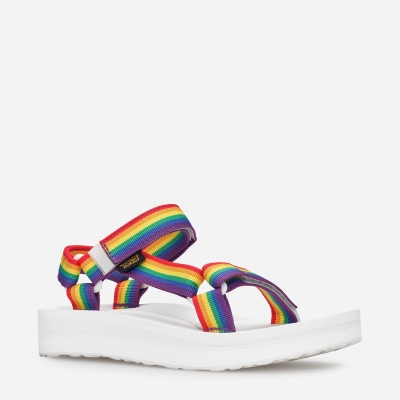 Teva Midform Universal Rainbow Pride - Men's Teva Sandals - Multicolor / White | India (RWSK26517)